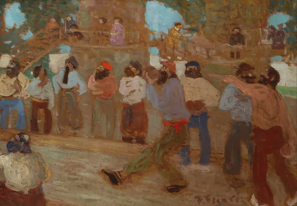 Cancha de bochas (from 1880 until 1938) av Pedro Figari