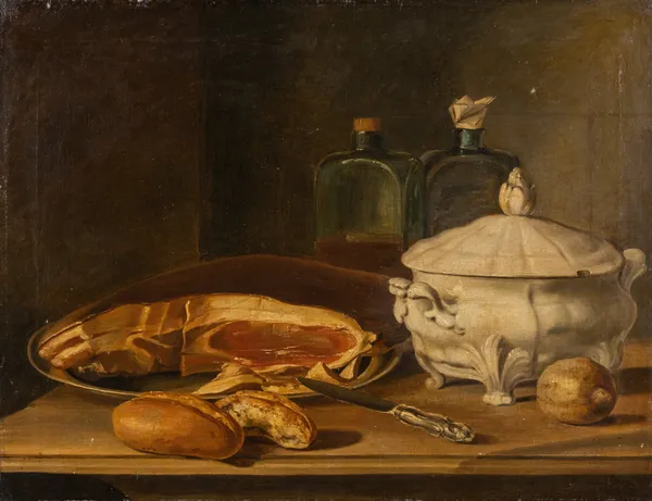 Still Life with Ham and Tureen av Pehr Hilleström