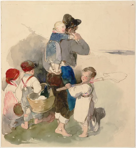 Children on Their Way to Work in the Fields av Peter Fendi