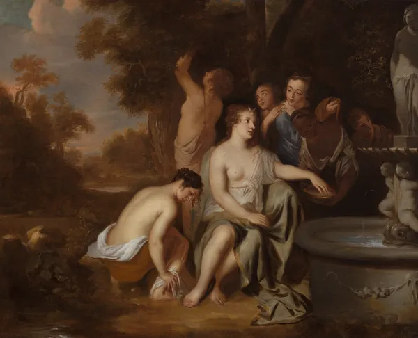 Diana and her Nymphs at a Fountain av Sir Peter Lely