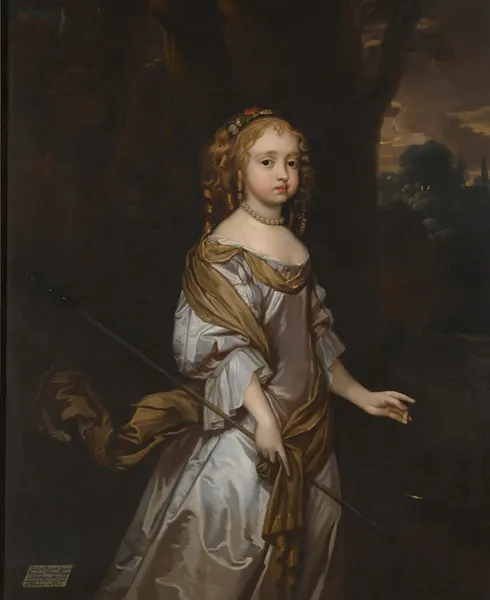 Portrait Of Lady Elizabeth Seymour (D.1697) When A Child av Sir Peter Lely