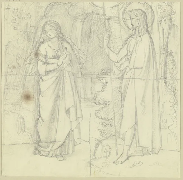 Christus und Magdalena (Ostermorgen) av Philipp Veit