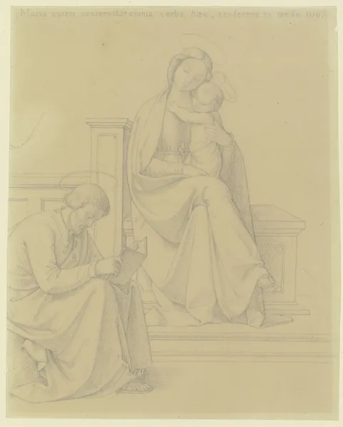 Die Heilige Familie, Joseph lesend av Philipp Veit