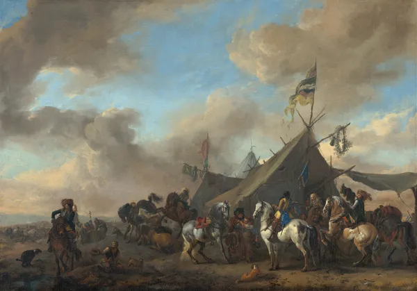 Army Camp av Philips Wouwerman