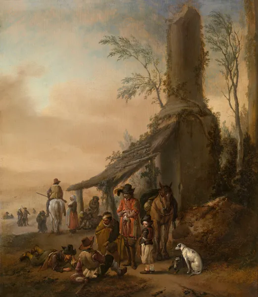 Horseman’s Stop 2 av Philips Wouwerman