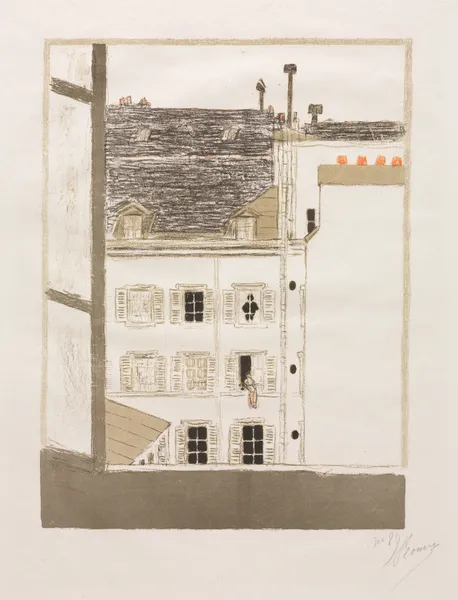 Houses In A Courtyard av Pierre Bonnard