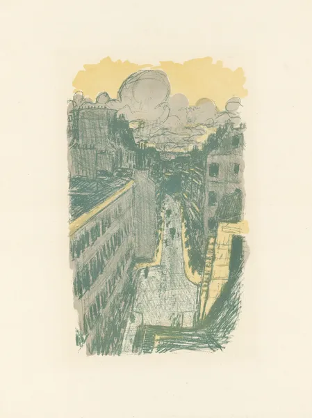 Street scene from above (Rue vue d’en haut) av Pierre Bonnard