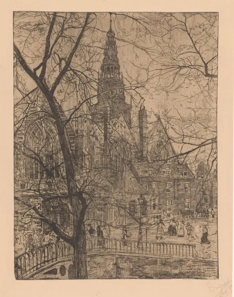 Oude Kerk in Amsterdam av Pieter Dupont