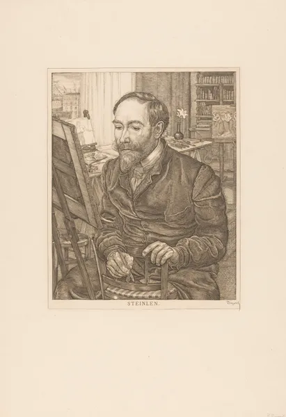 Portret van Théophile Alexandre Steinlen av Pieter Dupont