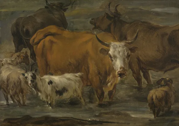 Animal Study (17th century) av Nicolaes Pietersz. Berchem