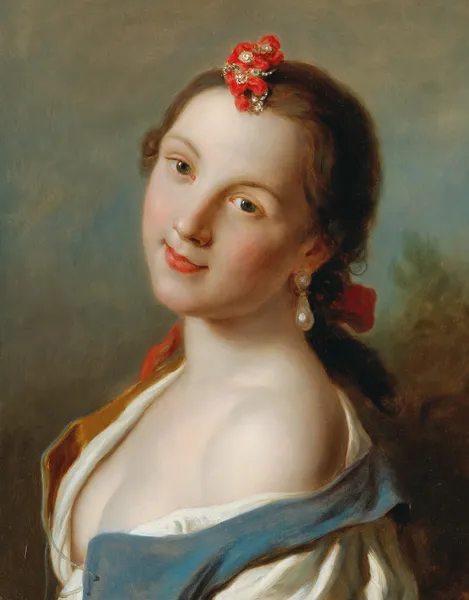Portrait Of A Young Woman av Pietro Rotari