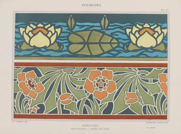 Bordures, Nénuphars – Roses de Noël av Maurice Pillard Verneuil