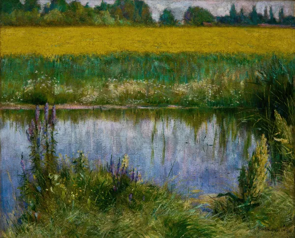 Field of Lupine av Władysław Podkowiński