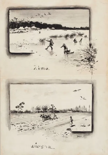 Spring and Winter, vignettes av Władysław Podkowiński