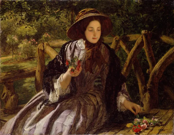 Garden Flowers (Making A Posy) av William Powell Frith