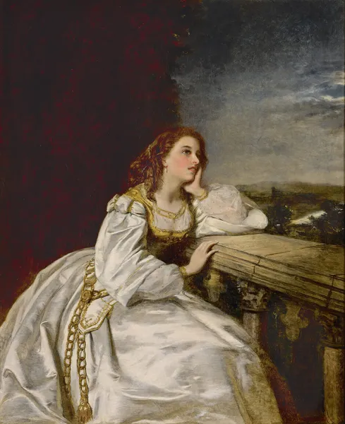 Juliet,’O that I were a Glove upon that Hand’ av William Powell Frith