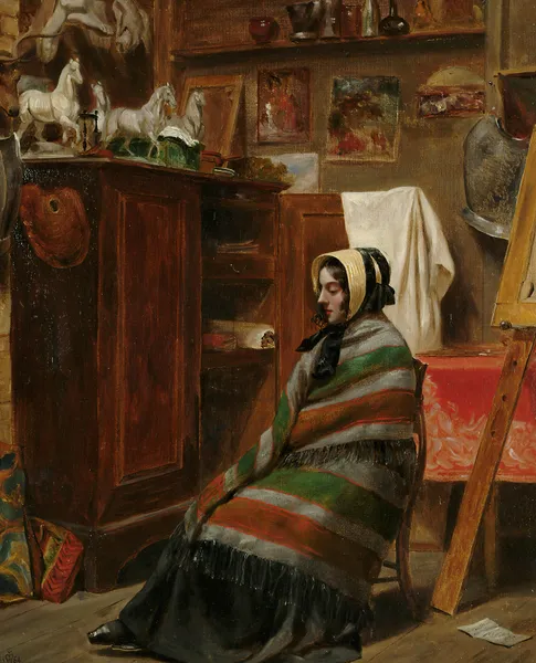 Model In A Cluttered Studio av William Powell Frith