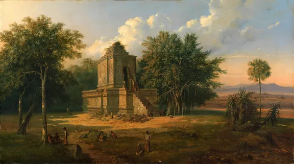 Javanese Temple In Ruins av Raden Saleh