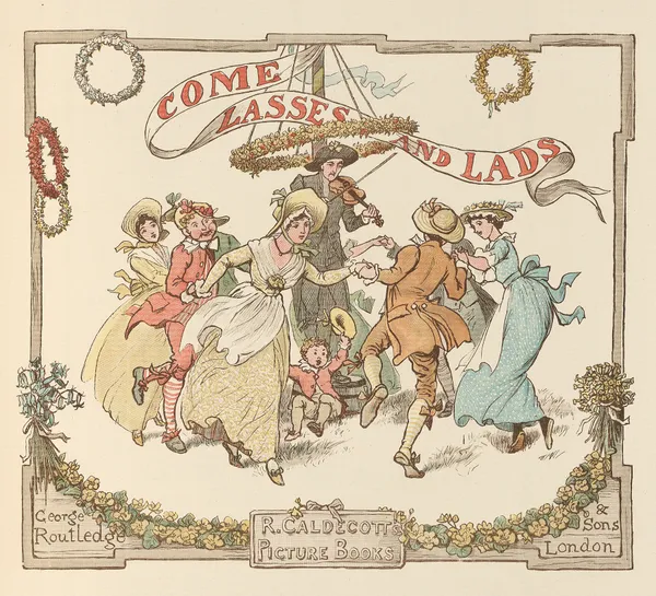 Come Lasses and Lads Pl.1 av Randolph Caldecott