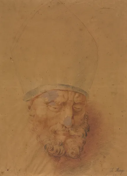 Head of a Bishop (third quarter 1700s) av Anton Raphael Mengs