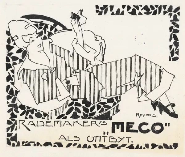 Ontwerp voor reclame voor `Rademaker’s Meco’ av Reijer Stolk
