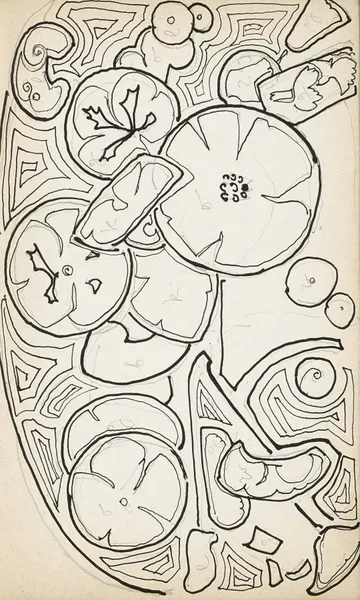 Ornament met bloemen en bladeren av Reijer Stolk