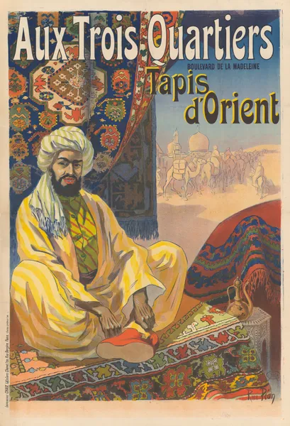 Aux Trois Quartiers. Boulevard de la Madeleine. Tapis d’Orient av René Péan