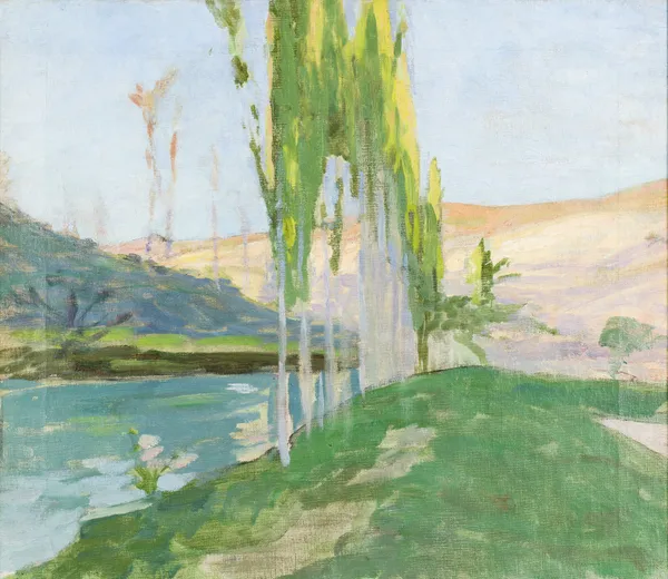 Poplars Growing near a Watercourse av Richard Bergh