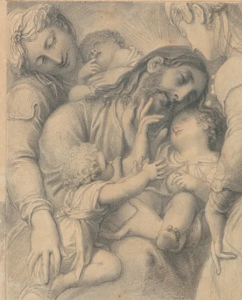 Christ Blessing Little Children av Richard Cosway