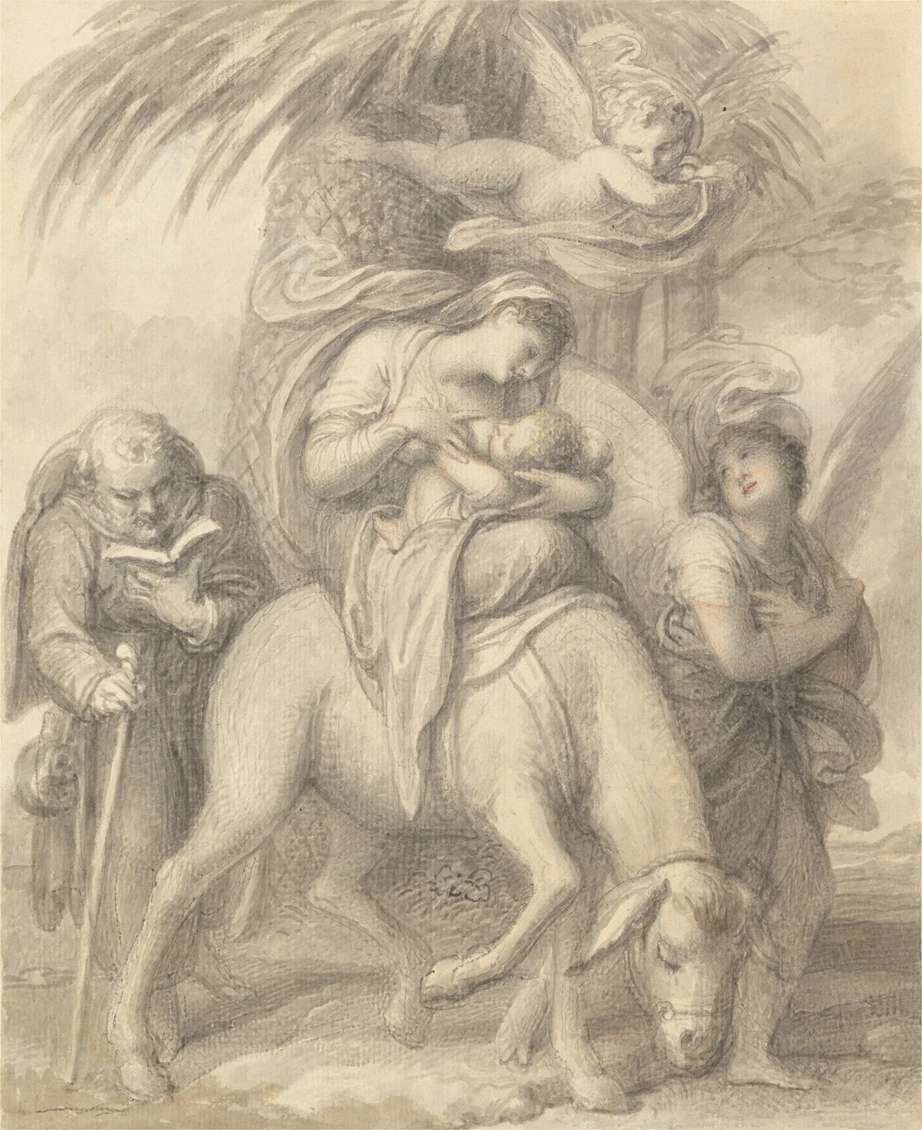 Flight into Egypt av Richard Cosway