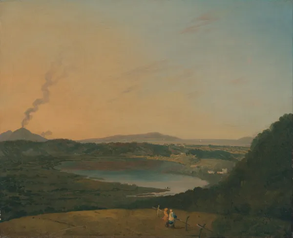 Lago d’Agnano with Vesuvius in the distance av Richard Wilson