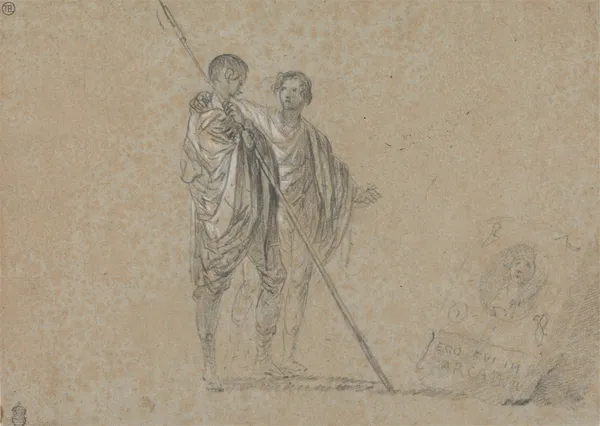 Study of Figures for ‘A View of the Campagna’ av Richard Wilson