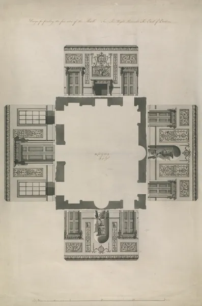 Headfort House, Ireland: Elevations of the Front Hall av Robert Adam