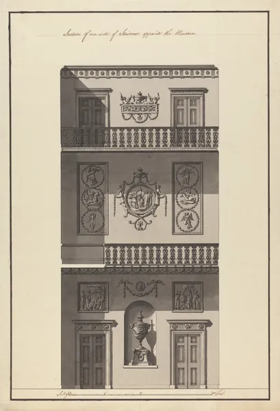 Headfort House, Ireland: Section of the Staircase av Robert Adam