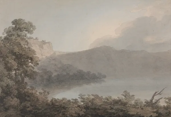 Lake of Vico Between Rome and Florence av John Robert Cozens