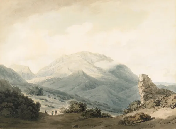 Mount Parnassus from the Road Between Livadia and Delphi av John Robert Cozens
