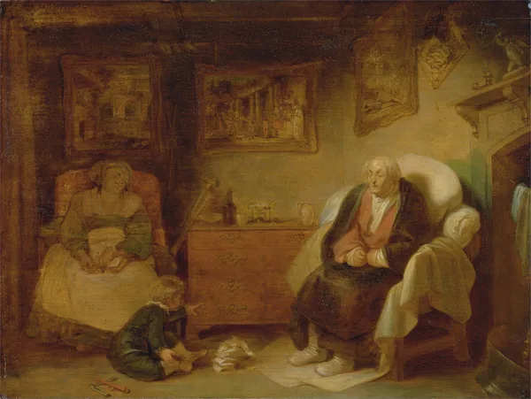 The Seven Ages of Man- Second Childishness, ‘As You Like It,’ II, vii av Robert Smirke