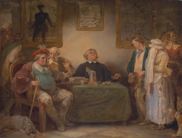 The Seven Ages of Man- The Justice, ‘As You Like It,’ II, vii av Robert Smirke