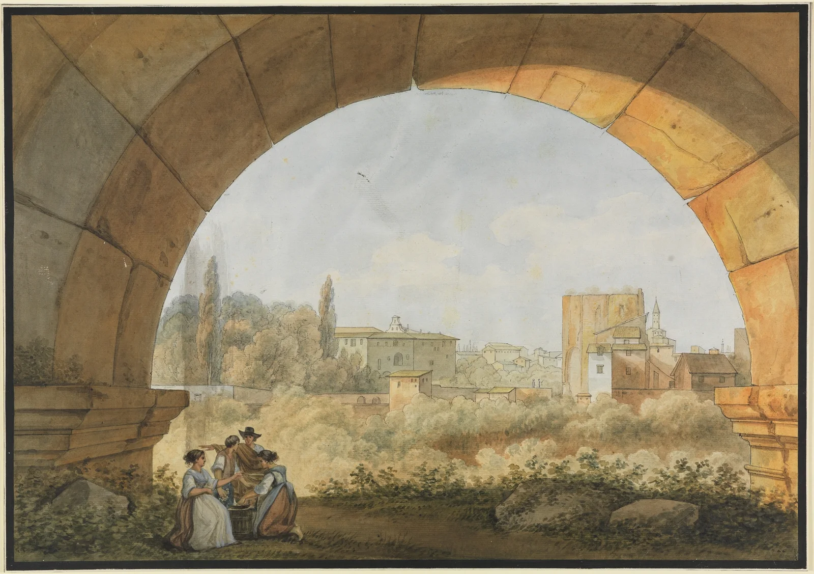 Die Thermen des Titus in Rom av Abraham-Louis-Rodolphe Ducros