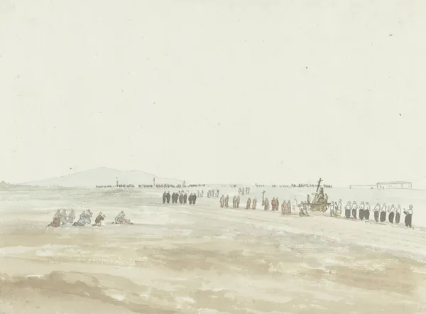 Processie in de omgeving van Cerignola av Abraham-Louis-Rodolphe Ducros