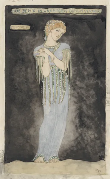 Ontwerp voor kostuum voor Deiopeia av Richard Nicolaüs Roland Holst
