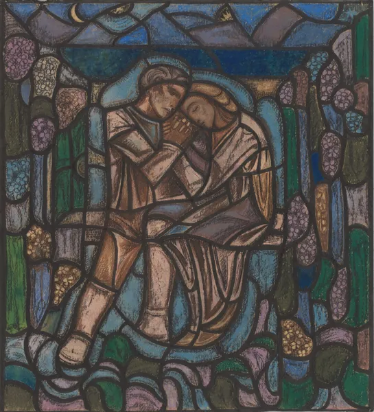 Ontwerp voor raam in het Nederlands Paviljoen op de tentoonstelling Arts Décoratifs te Parijs, 1925 av Richard Nicolaüs Roland Holst
