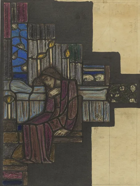 Ontwerp voor raam in het Nederlands Paviljoen op de tentoonstelling Arts Décoratifs te Parijs, 1925 av Richard Nicolaüs Roland Holst