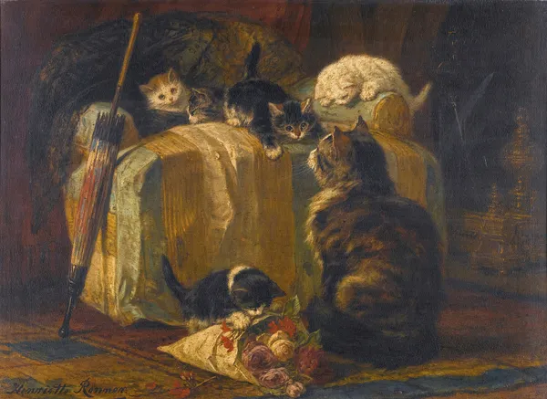 Kittens At Play av Henriëtte Ronner-Knip