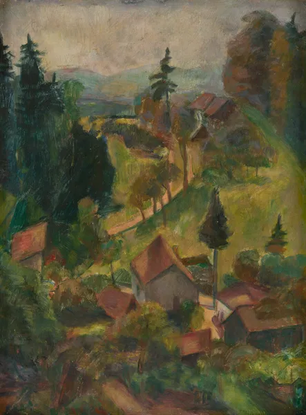 Dorflandschaft av Rudolf Grossmann