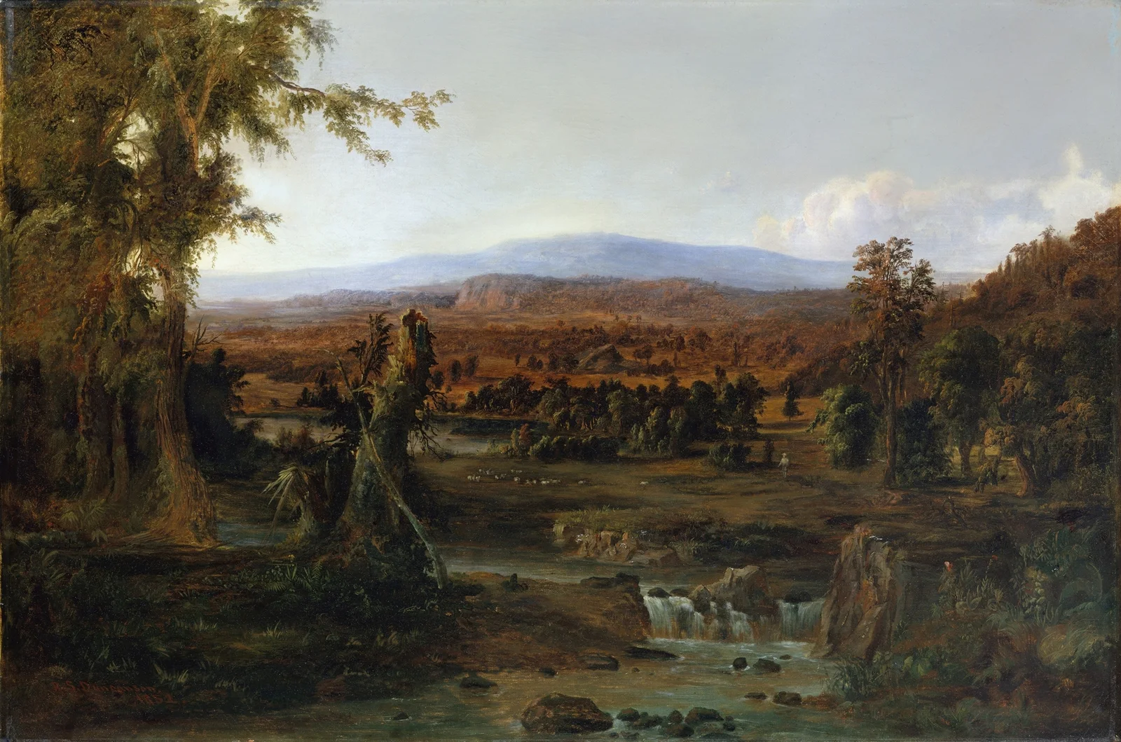 Landscape with Shepherd av Robert S. Duncanson