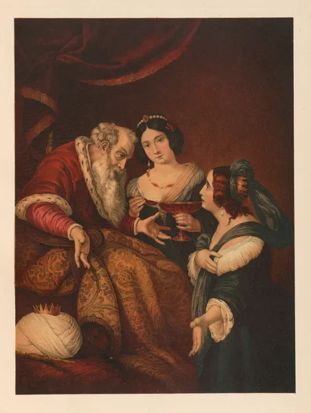 Esther begs Ahasuerus for mercy av Jan Ladislaw Sýkora