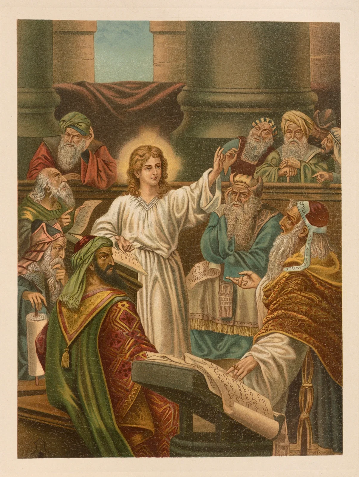 Jesus teaching in the temple av Jan Ladislaw Sýkora