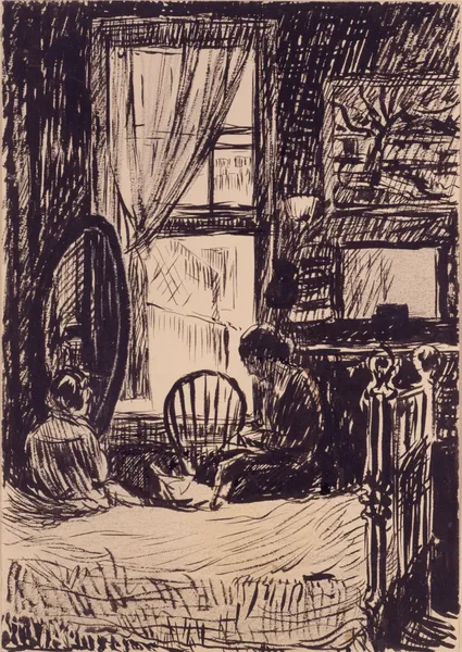 Figures before Window av Henry Lyman Saÿen