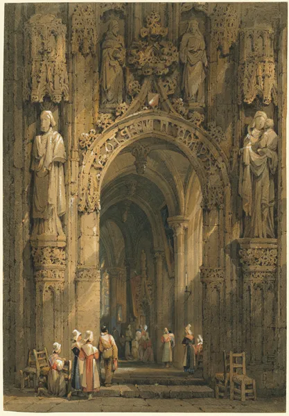 Interior of a Cathedral av Samuel Prout